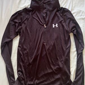 Under Armour Black Pullover, Quarter zip, Size Medium